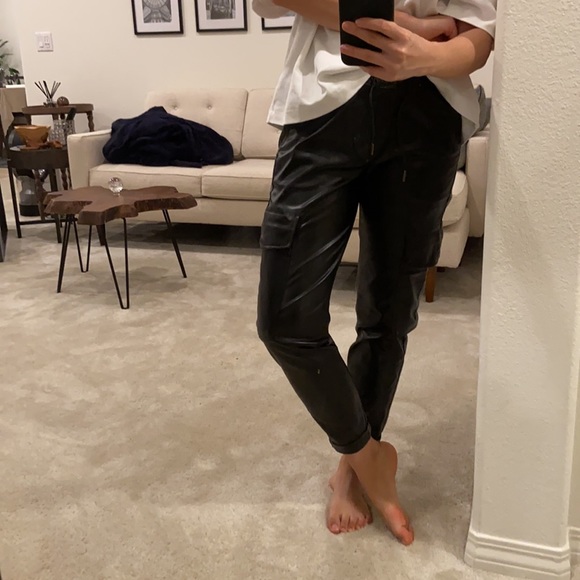 Used Like New Zara Faux Leather Pants - Picture 6 of 7